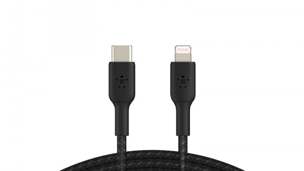 belkin Braided Boost Charge USB C / Lightning, 1 m - Ladekabel